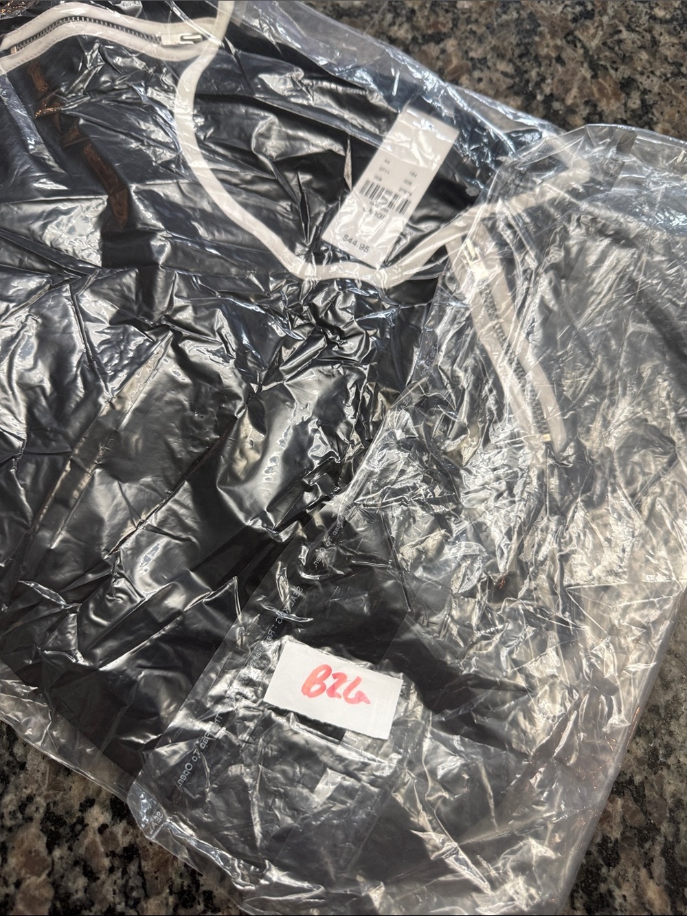 New York & Company Black polyester Blouse White Trim silver zipper accents NWT L - Picture 11 of 11